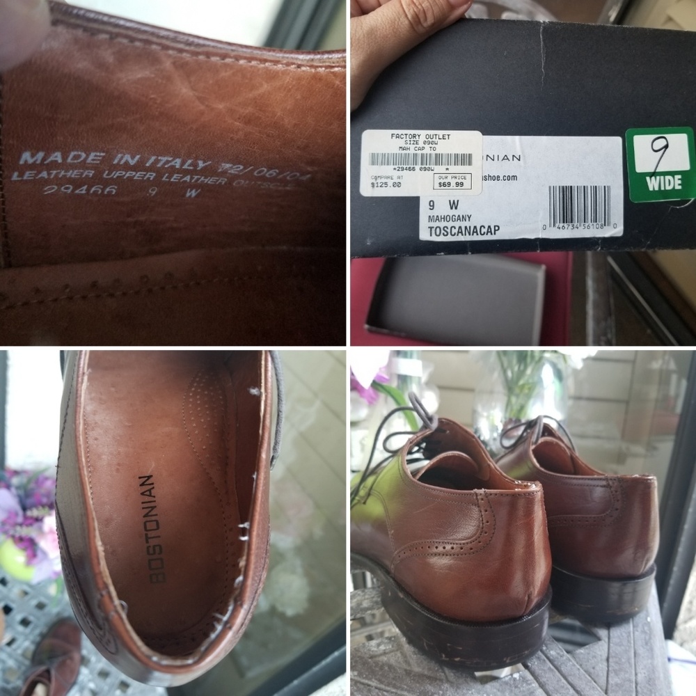 Bostonian Mahogany Toscana cap 9W Oxford brown - Picture 7 of 8